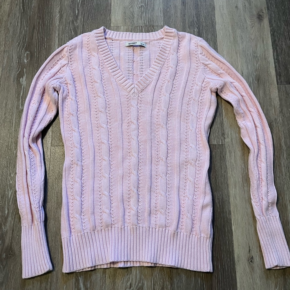 OldNavy Pink V-Neck Sweater